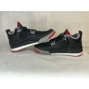 Nike Air Jordan 4 Retro Bred Reimagined Black Fire Red BQ7669-006 Youth Size 1Y